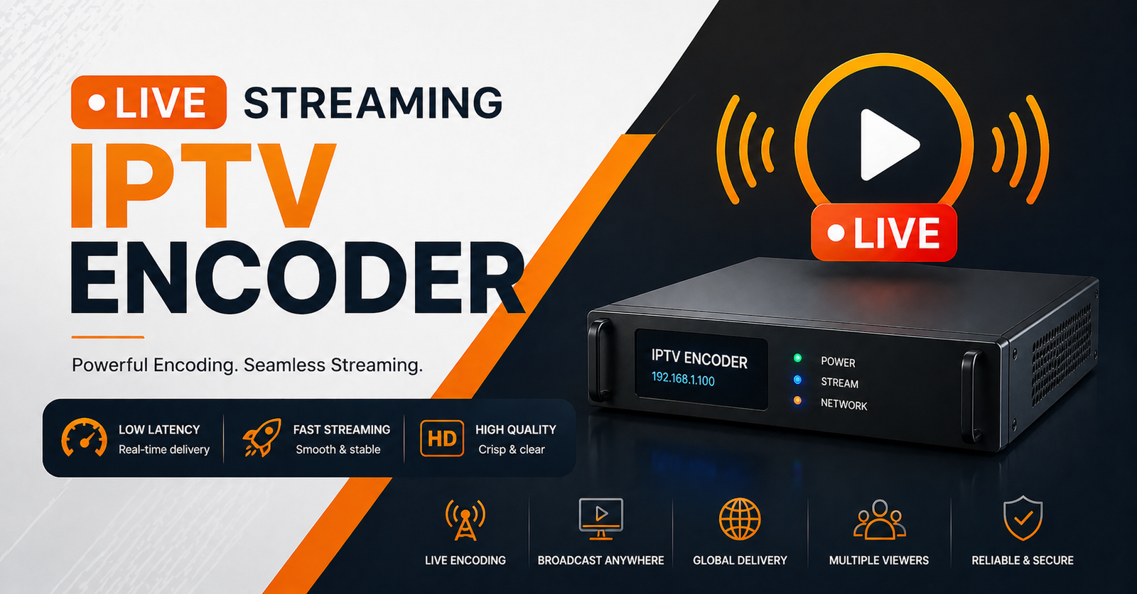 Live Streaming IPTV Encoder